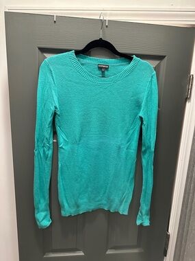 Express Aqua Crewneck Sweater